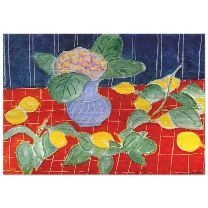 LEMONS AND SAXIFRAGES 1943 - Henri Matisse Brushed Aluminum Print - 70x100 cm / 28x40 inches | Henri Matisse Aluminum Print | Henri Matisse Prints