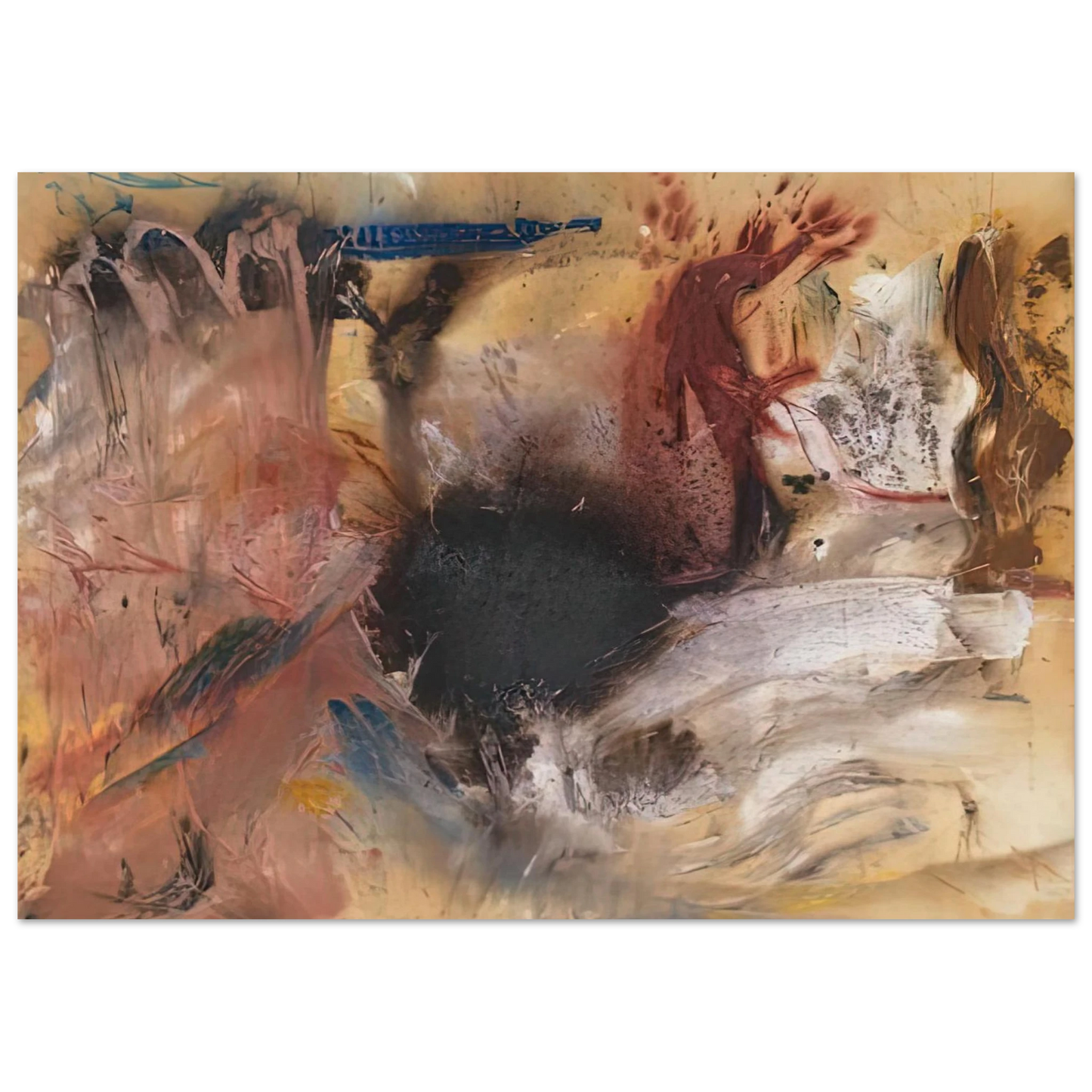 Helen Frankenthaler - Sun Spot, 1954- Wall Art - 21x29.7 cm / 8x12" - Premium Wooden Framed Poster With Fine Art Paper - Black frame