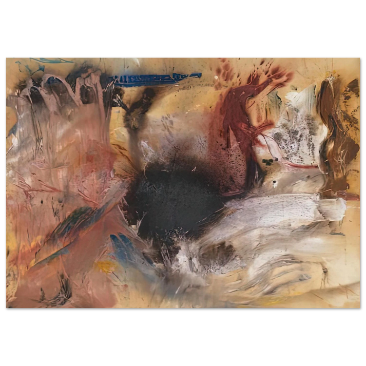 Helen Frankenthaler - Sun Spot, 1954- Wall Art - 21x29.7 cm / 8x12" - Premium Wooden Framed Poster With Fine Art Paper-canvas - Black frame