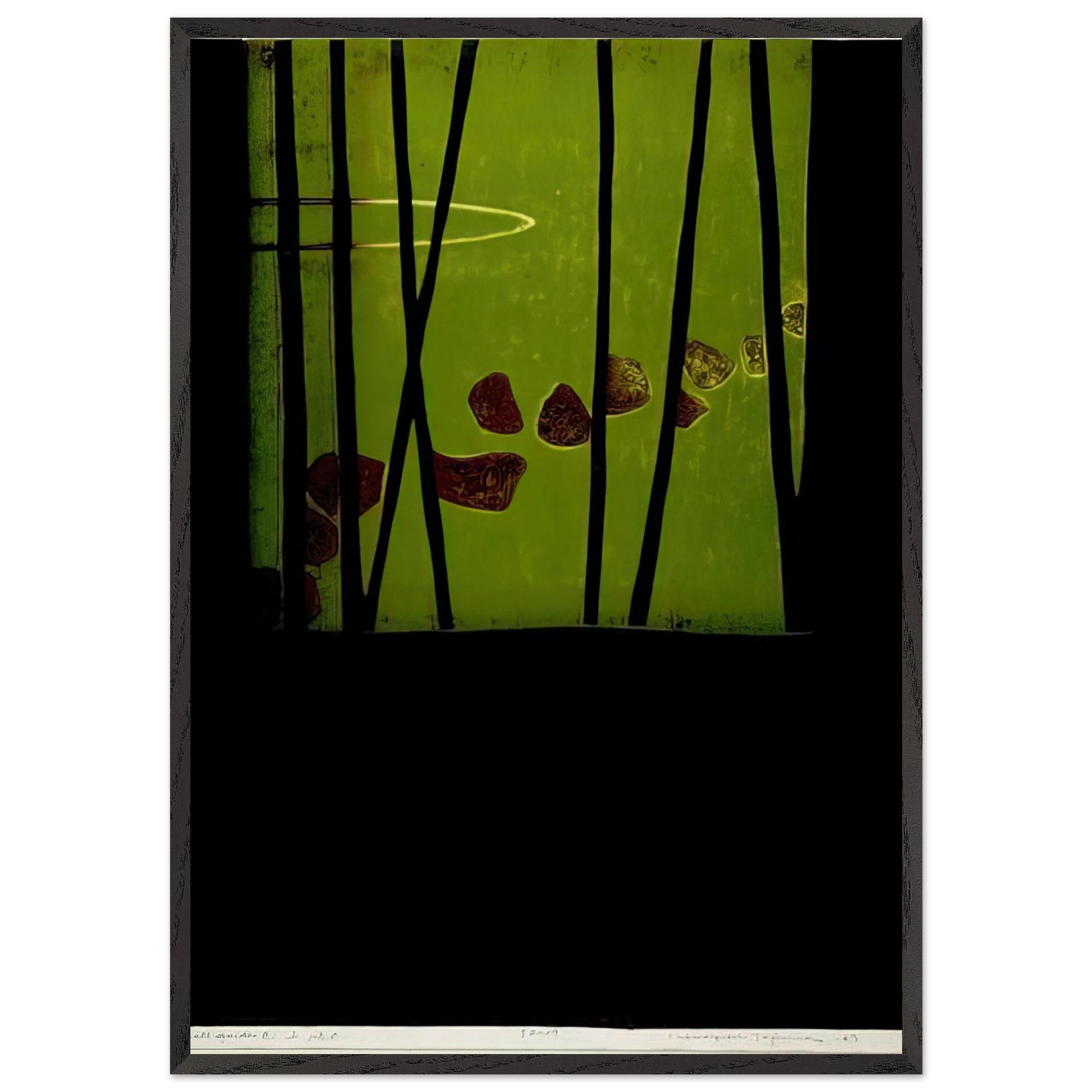 Small Garden - 1967 - Hiroyuki Tajima Framed Art Print – Black Wooden Frame - Default Title - -Framed Art Print