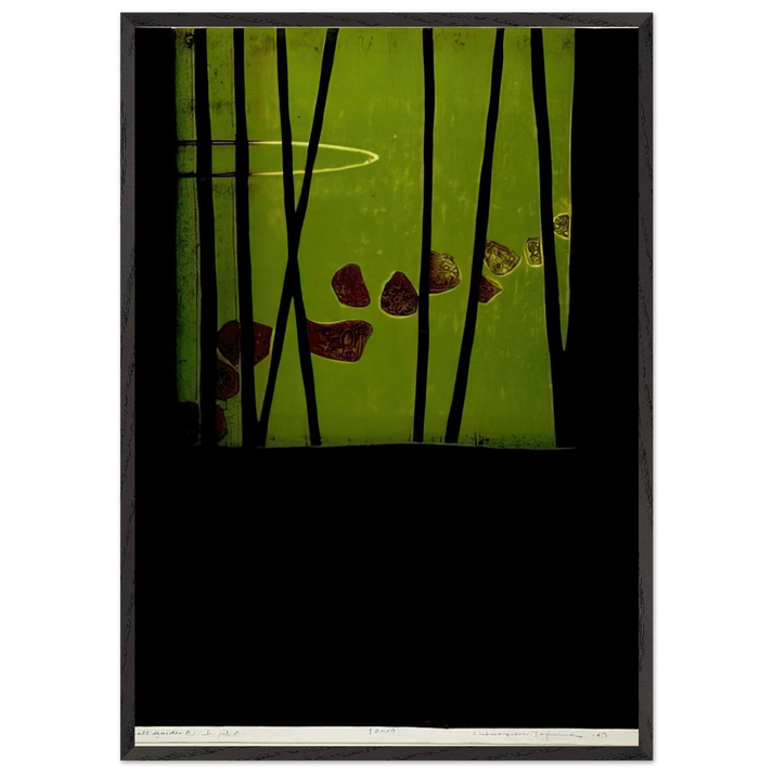 Small Garden - 1967 - Hiroyuki Tajima 70x100 cm / 28x40 inches Framed Art Print – Black Wooden Frame
