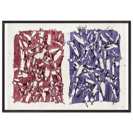 Tabula - 1981 - Simon Hantai Framed Art Print – Black Wooden Frame - Default Title - -Framed Art Print