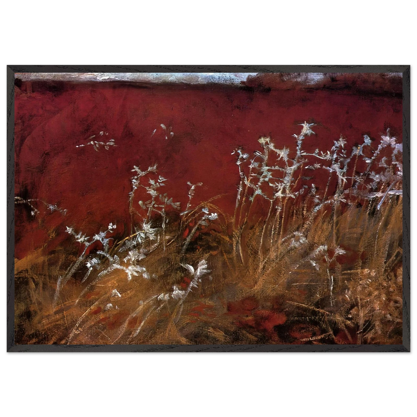 Thistles N1 - John Singer Sargent Framed Art Print – Black Wooden Frame - Default Title - -Framed Art Print