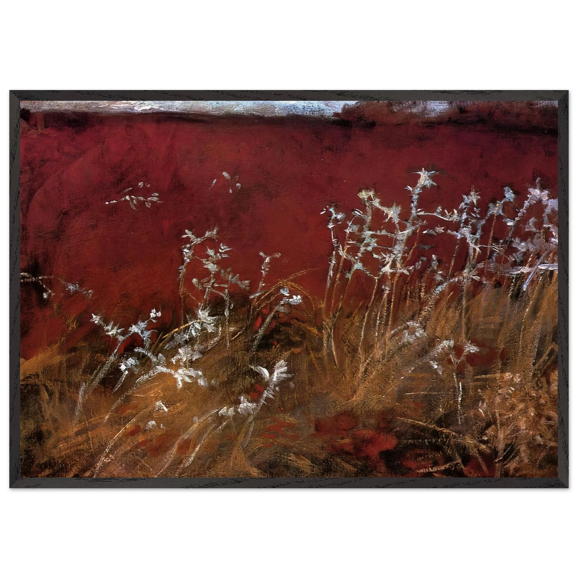 Thistles N1 - John Singer Sargent Framed Art Print – Black Wooden Frame - Default Title - -Framed Art Print