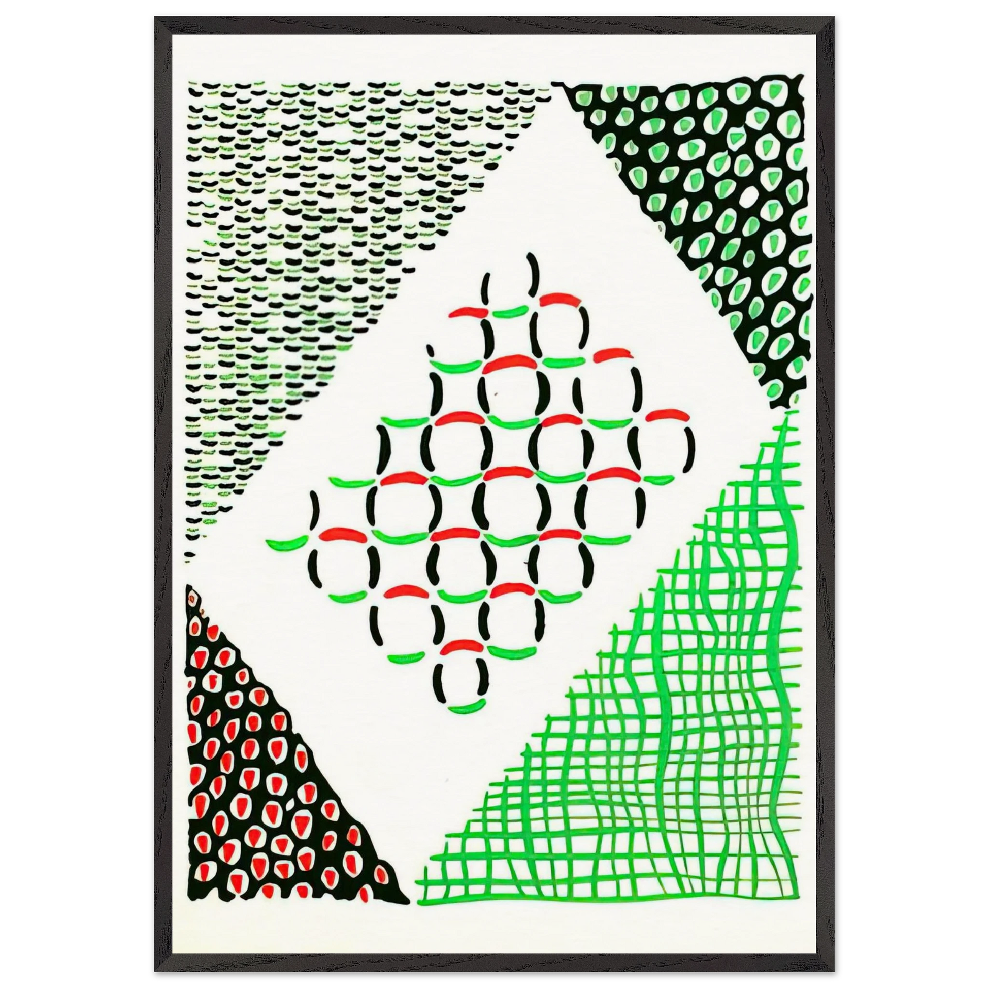 COMPOSITION 19 - Sonia Delaunay Framed Art Print – Black Wooden Frame - Default Title - -Framed Art Print