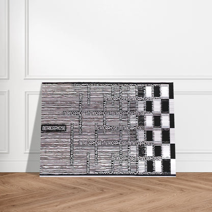 METAMORPHOSIS II EXCERPT 1 - MC Escher Brushed Aluminum Print - 70x100 cm / 28x40 inches | MC Escher Aluminum Print | MC Escher Prints