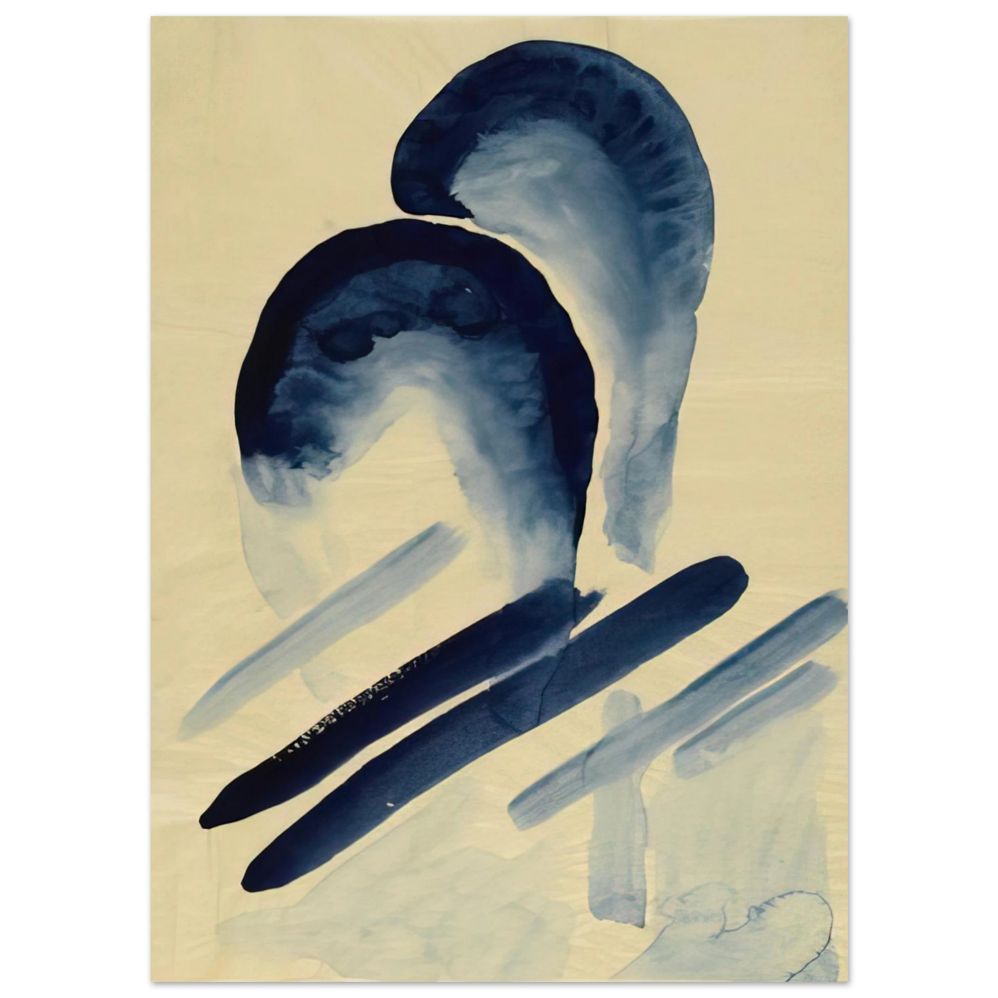 Georgia O'Keeffe - Blue-03 Fine Art Poster - 40x60 cm / 16x24 inches