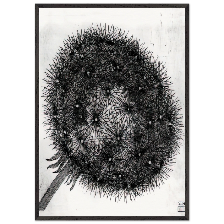 BLOWBALL I - MC Escher 70x100 cm / 28x40 inches Framed Art Print – Black Wooden Frame | Maurits Cornelis Escher Prints