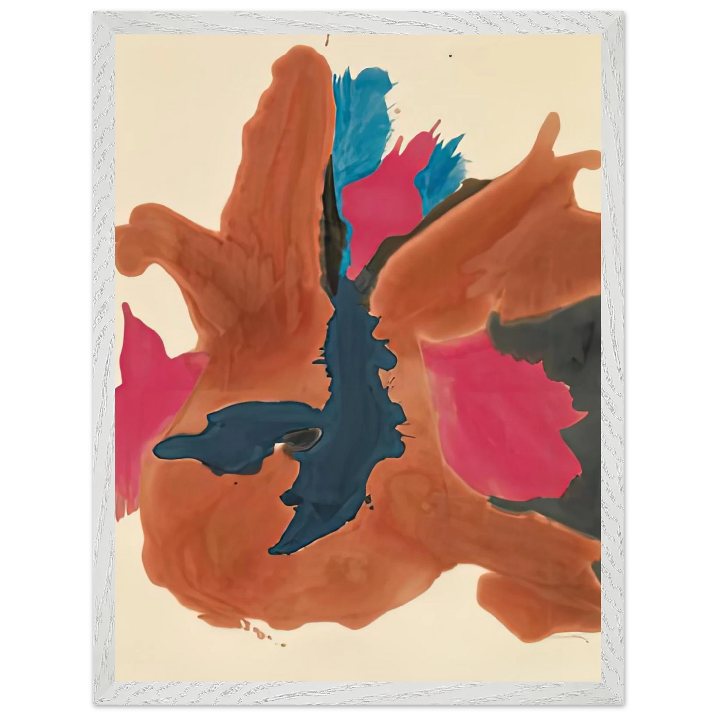 Helen Frankenthaler - Pink Lady, 1963- Wall Art - 30x40 cm / 12x16 inches - Premium Wooden Framed Poster With Fine Art Paper - Black frame