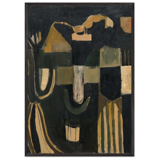 17 February 1948 - 1948 - Frank Lobdell Framed Art Print – Black Wooden Frame - Default Title - -Framed Art Print