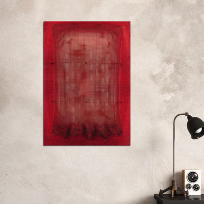 Espejo vestido de rojo - Art Informel - Manuel Rivera Brushed Aluminum Print - 70x100 cm / 28x40 inches | Manuel Rivera Aluminum Print | Manuel Rivera Prints