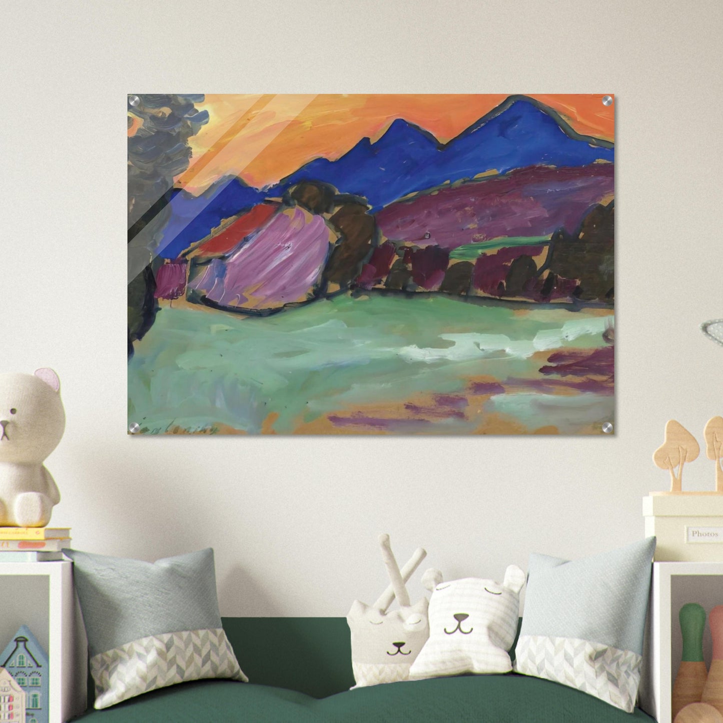 ROTER ABEND BLAUE BERGE 1910 - Alexej von Jawlensky Acrylic Print - 70x100 cm / 28x40″ inches | Alexej von Jawlensky Wall Art | Alexej von Jawlensky Prints