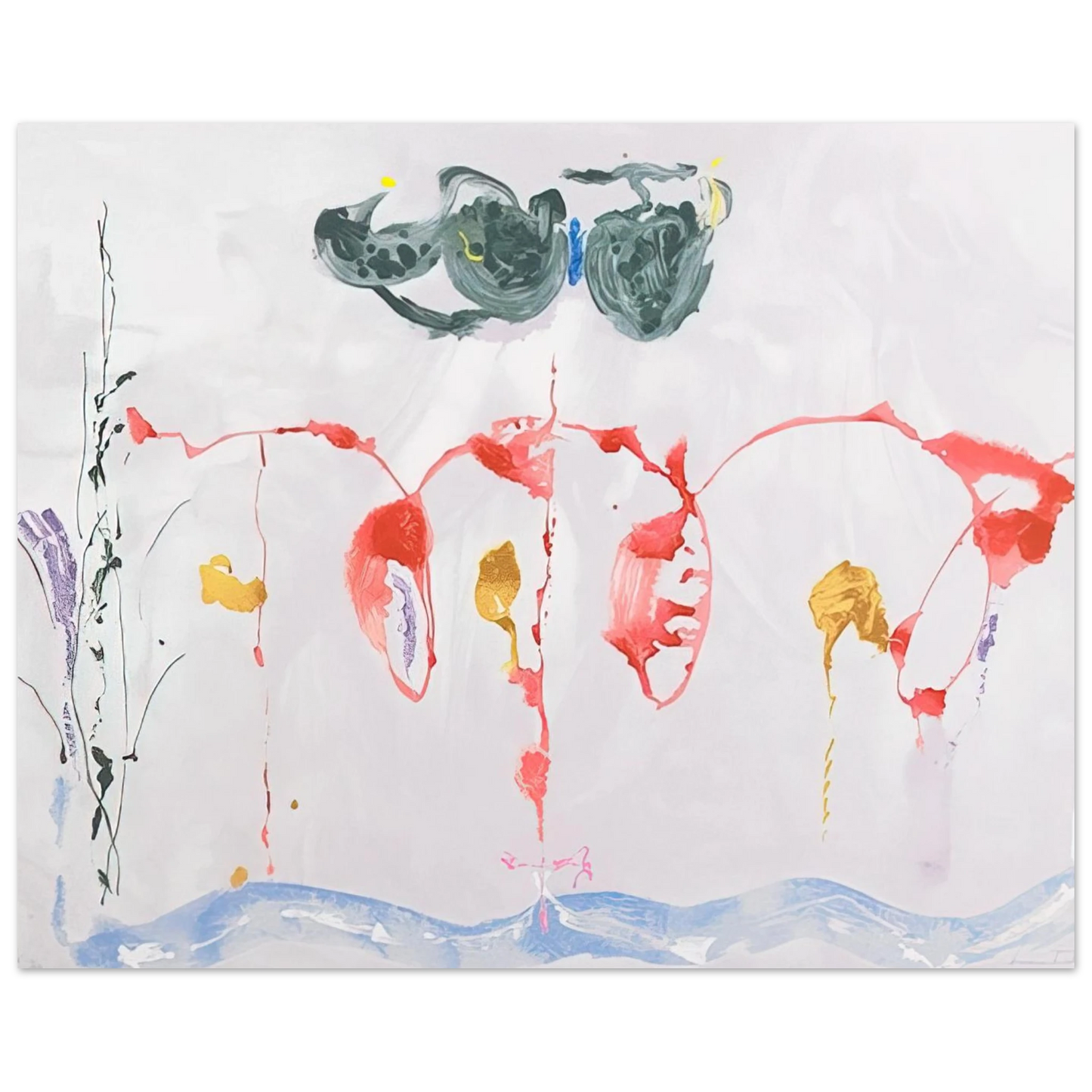 Helen Frankenthaler - Aerie - 2009 Wall art - 15x20 cm / 6x8 inches - Fine Art Poster - -
