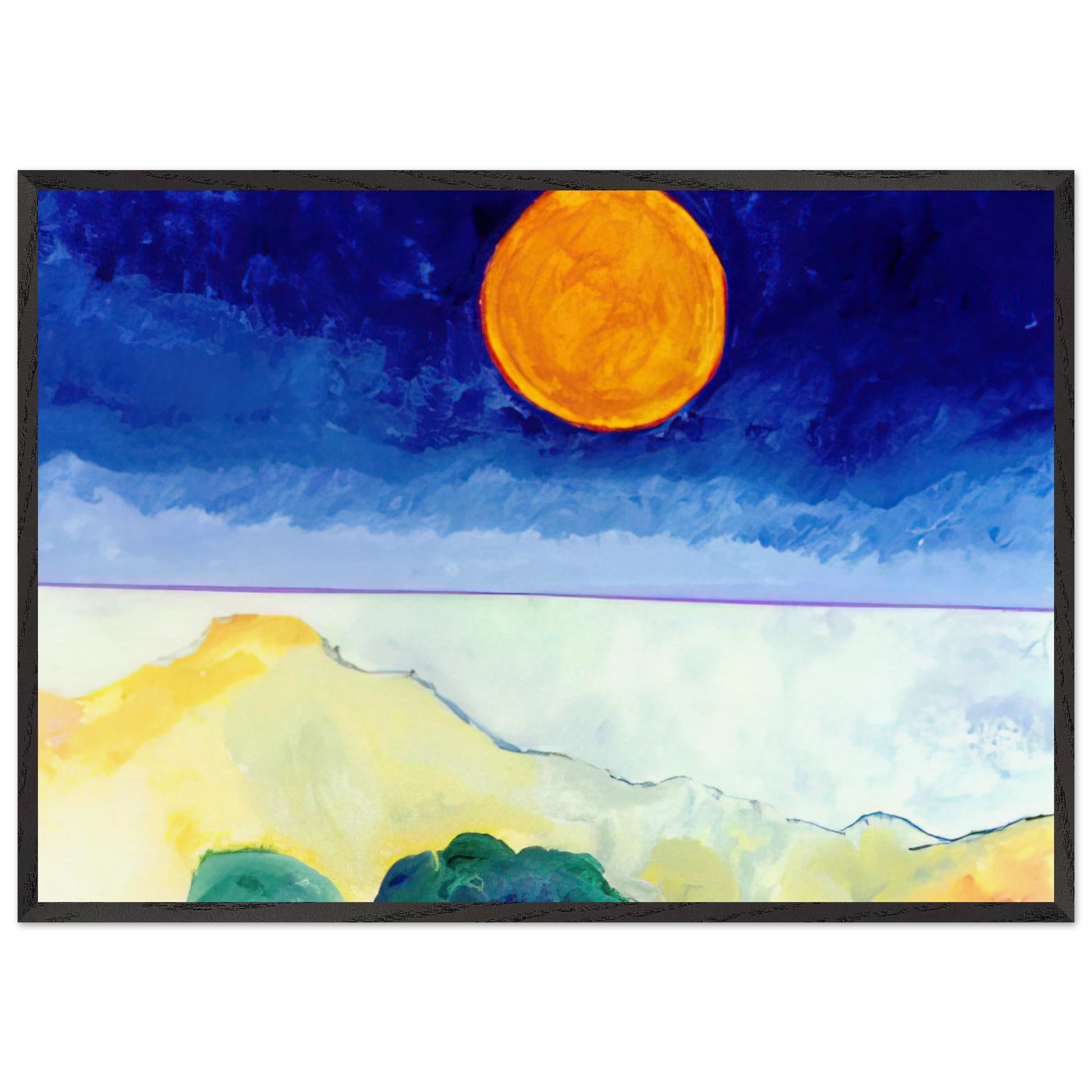 Paisagem - 2004 - Aldemir Martins Framed Art Print – Black Wooden Frame - Default Title - -Framed Art Print