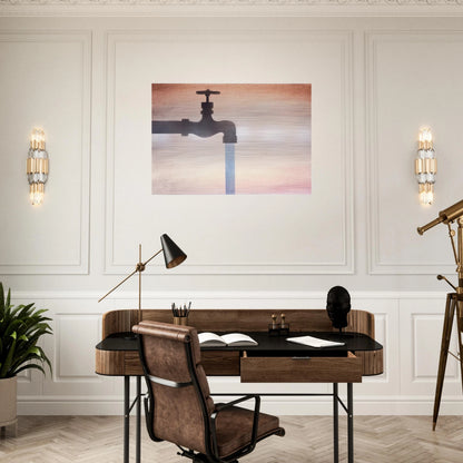 FAUCET - Edward Ruscha Brushed Aluminum Print - 70x100 cm / 28x40 inches | Edward Ruscha Aluminum Print | Edward Ruscha Prints