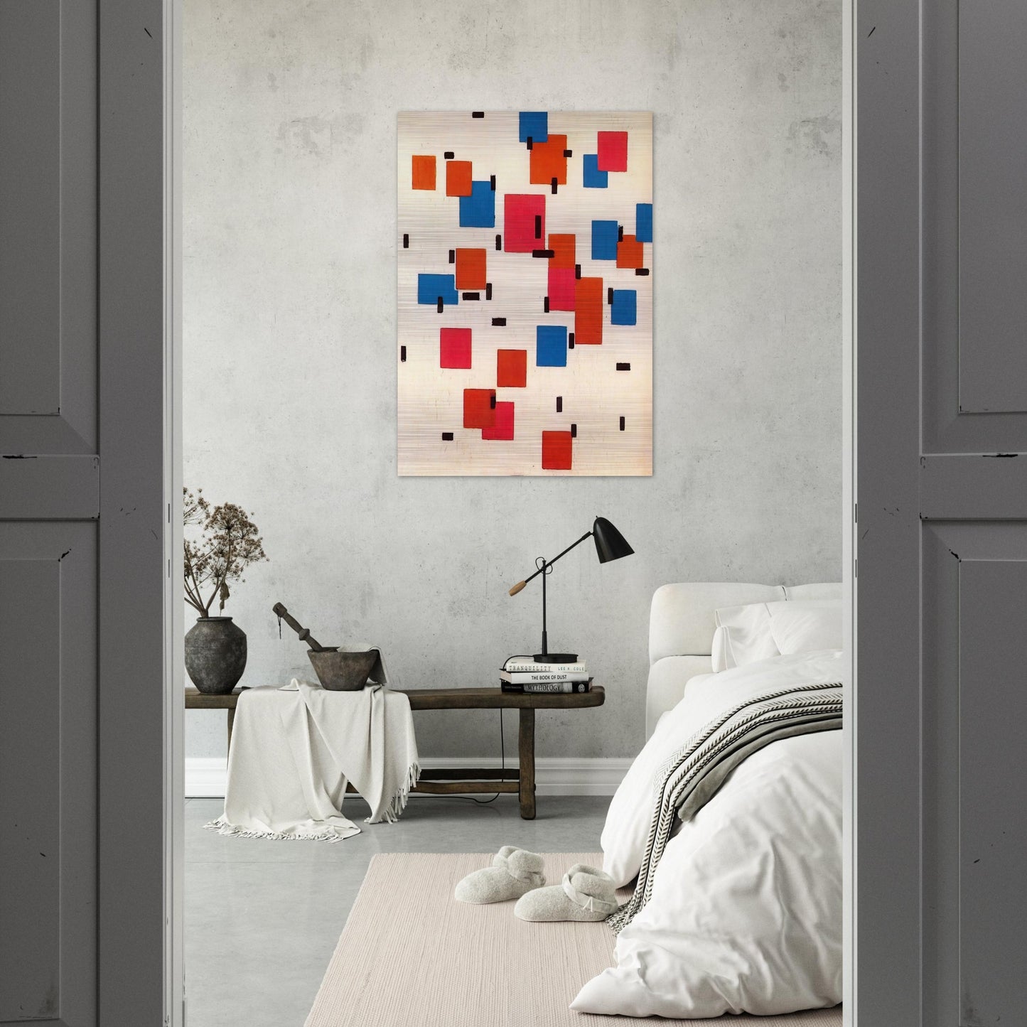 Composition in Color A - Piet Mondrian Brushed Aluminum Print - 70x100 cm / 28x40 inches | Piet Mondrian Aluminum Print | Piet Mondrian Prints