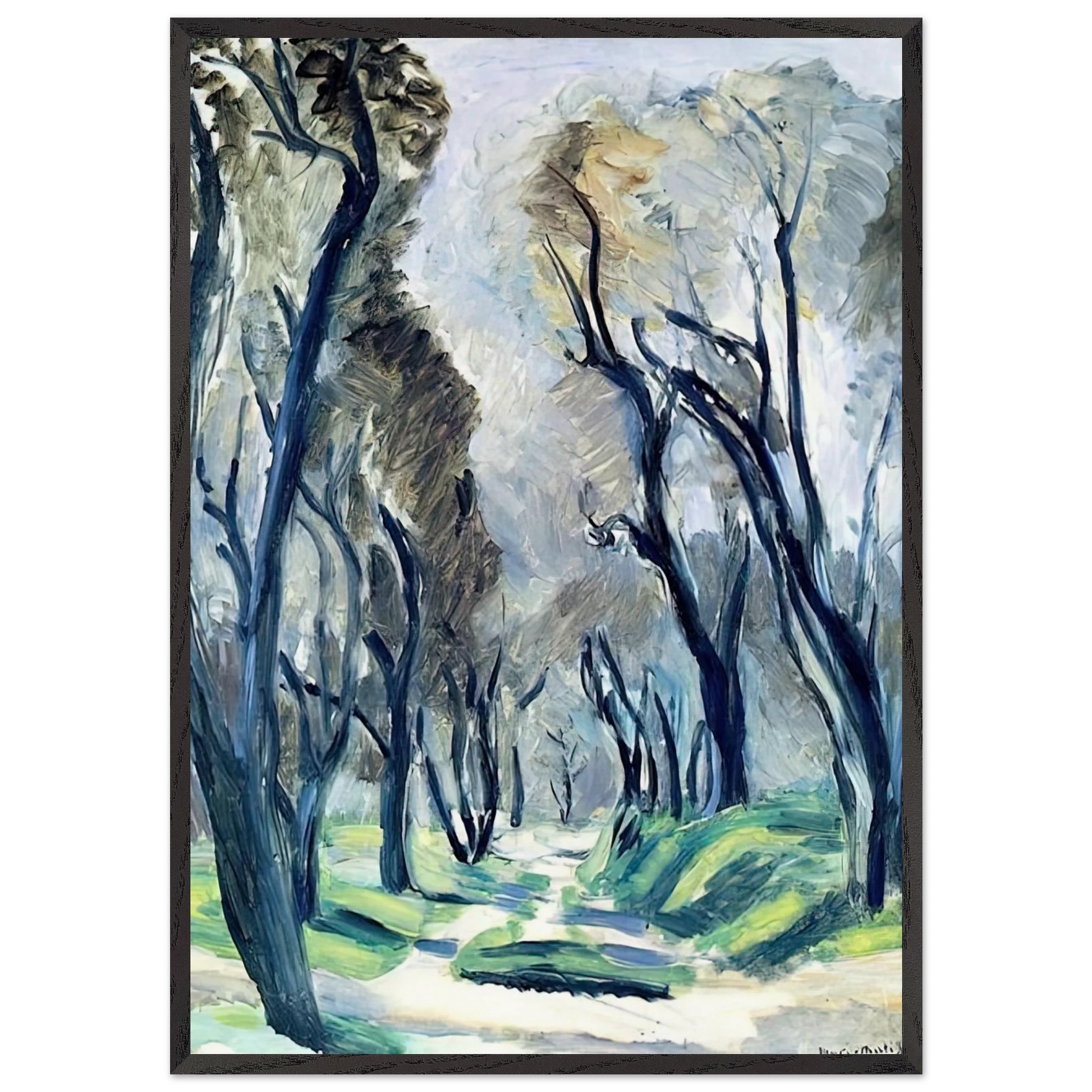 THE PATH OF OLIVE TREES 1920 - Henri Matisse Framed Art Print – Black Wooden Frame - Default Title - -Framed Art Print