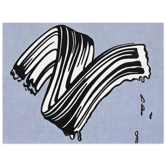 Roy Lichtenstein - WHITE BRUSHSTROKE I 1965 Fine Art Poster - Default Title