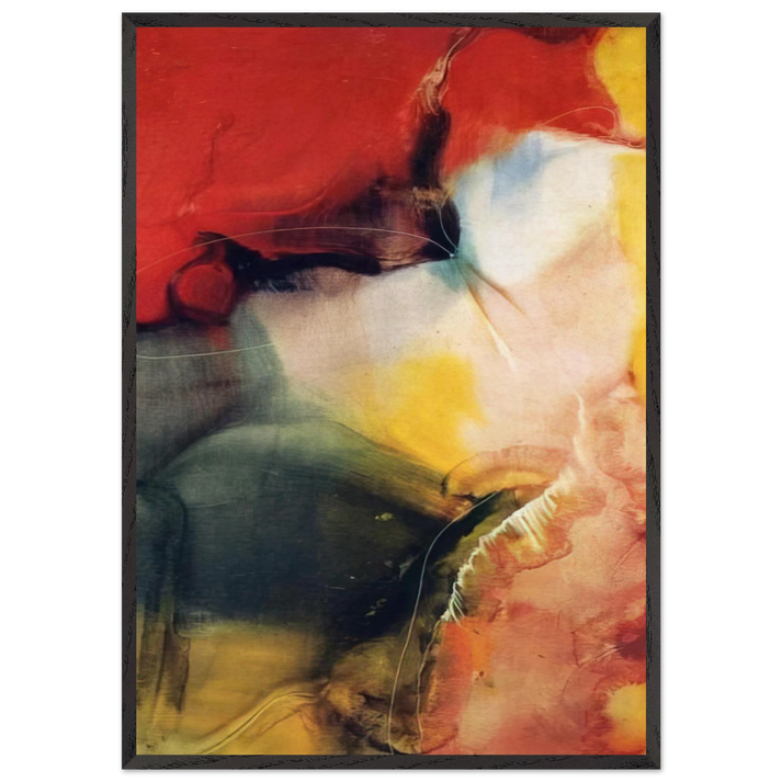 Lotus - 1957 - Paul Jenkins 70x100 cm / 28x40 inches Framed Art Print – Black Wooden Frame