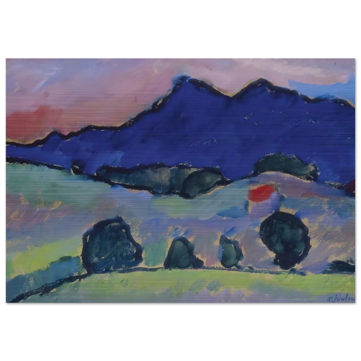 BLAUER BERG 1910 - Alexej von Jawlensky Brushed Aluminum Print - 70x100 cm / 28x40 inches | Alexej von Jawlensky Aluminum Print | Alexej von Jawlensky Prints