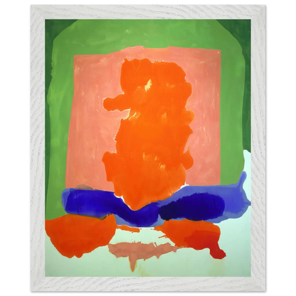 Helen Frankenthaler - Small s Paradise - 1964 Wall art - 27x35 cm / 11x14 Inches - Premium Wooden Framed Poster With Fine Art Paper - White frame