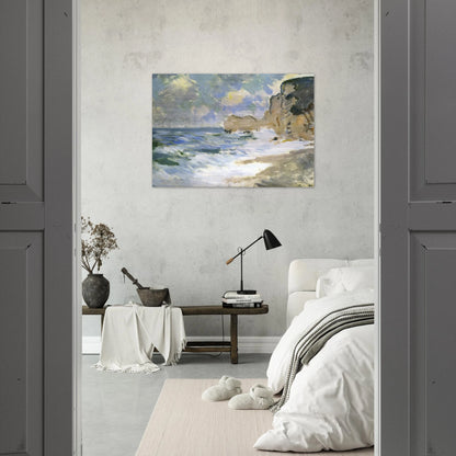 Receding Waves - claude monet Brushed Aluminum Print - 70x100 cm / 28x40 inches | claude monet Aluminum Print | claude monet Prints