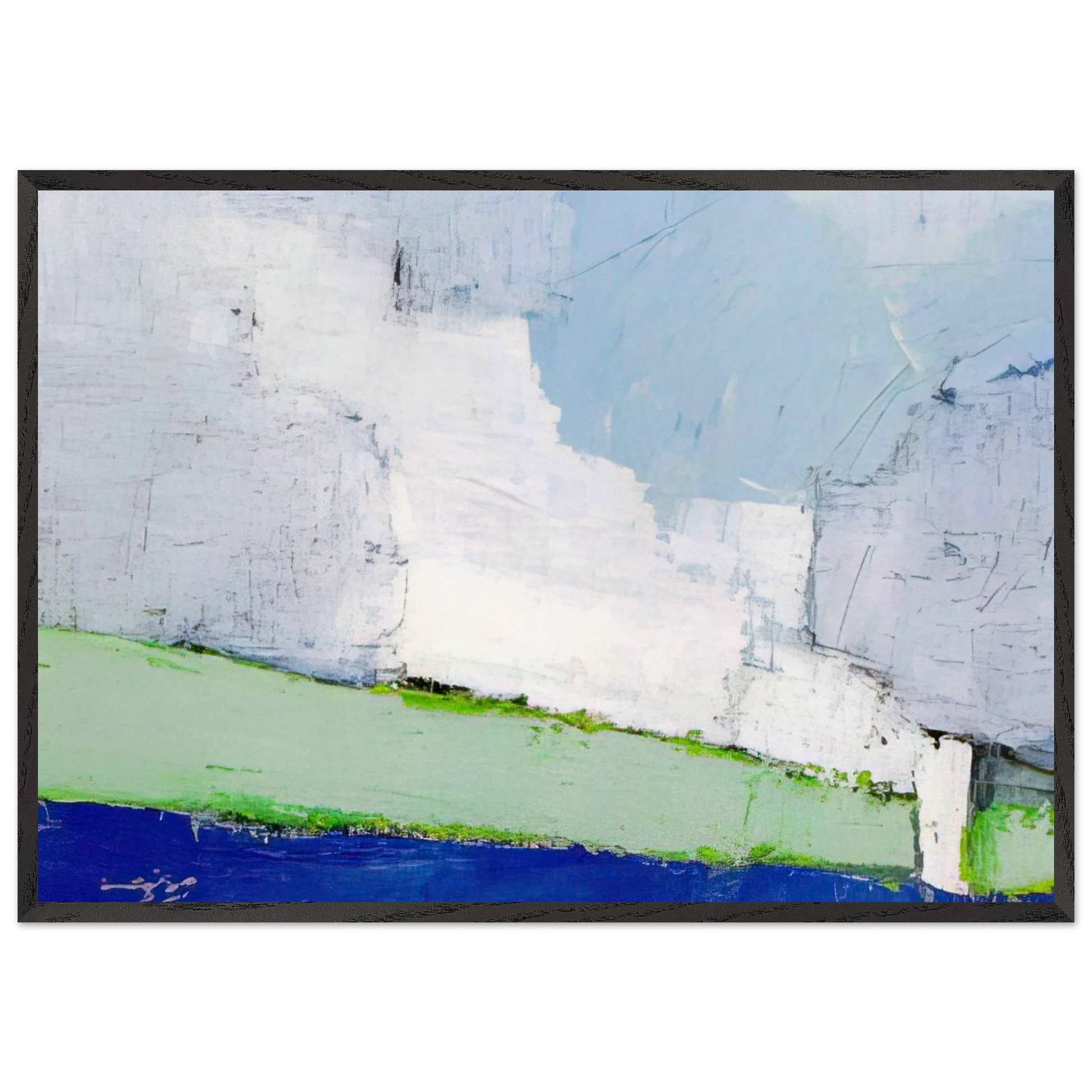 Paysage de Vaucluse No 3 - 1953 - Nicolas de Stael Framed Art Print – Black Wooden Frame - Default Title - -Framed Art Print