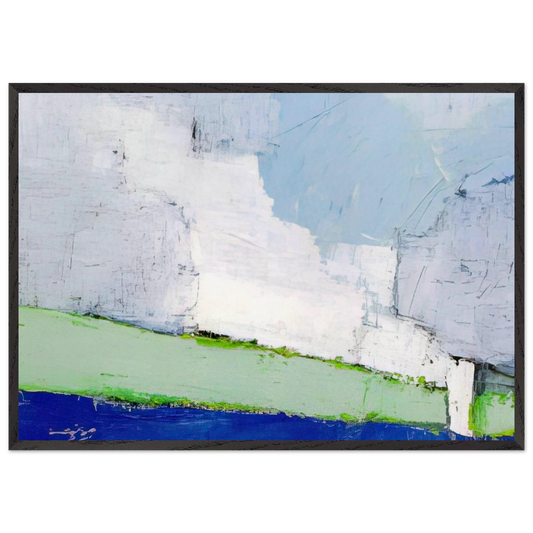 Paysage de Vaucluse No 3 - 1953 - Nicolas de Stael Framed Art Print – Black Wooden Frame - Default Title - -Framed Art Print