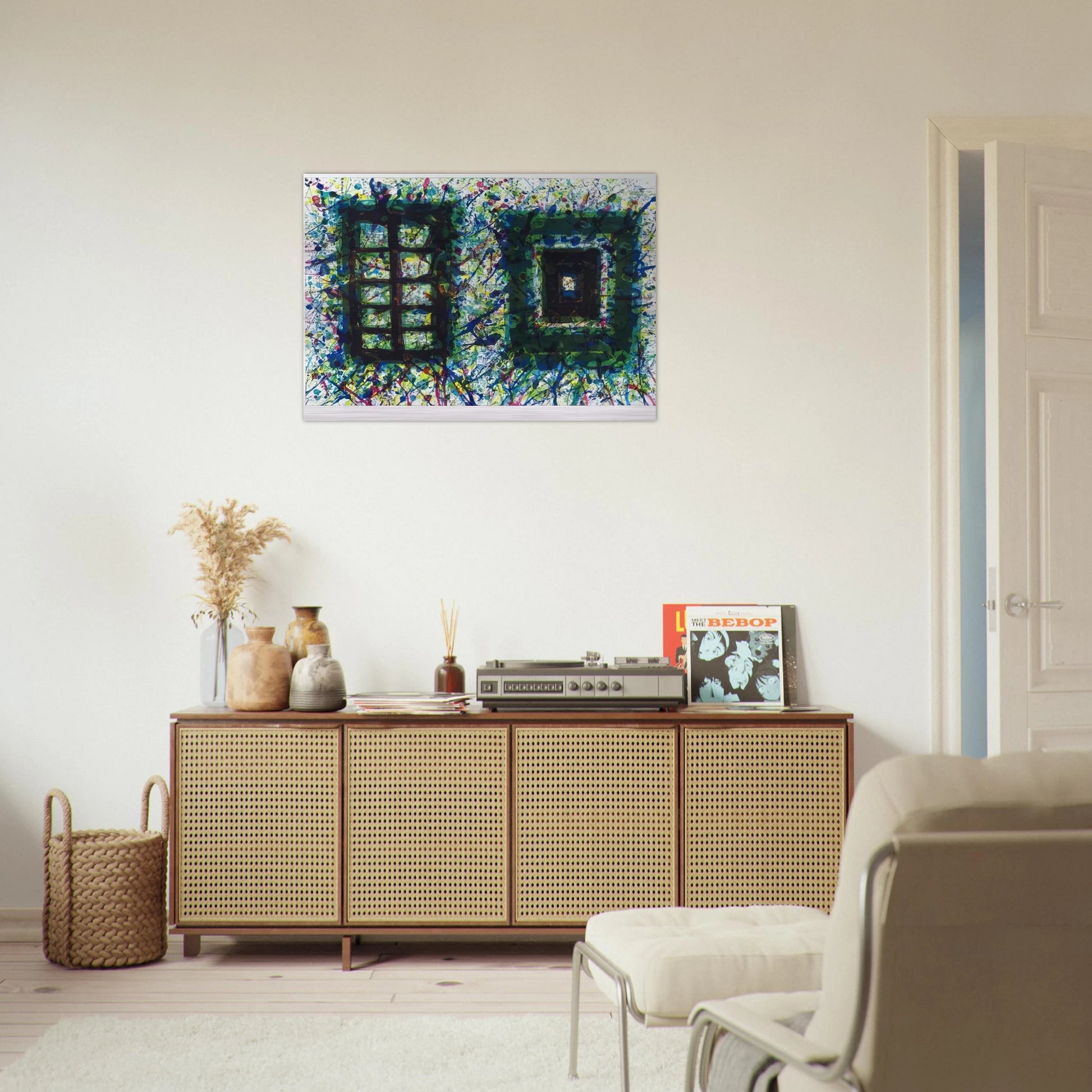 Concert Hall Set III  SF-232  - Sam Francis Brushed Aluminum Print - 70x100 cm / 28x40 inches | Sam Francis Aluminum Print | Sam Francis Prints