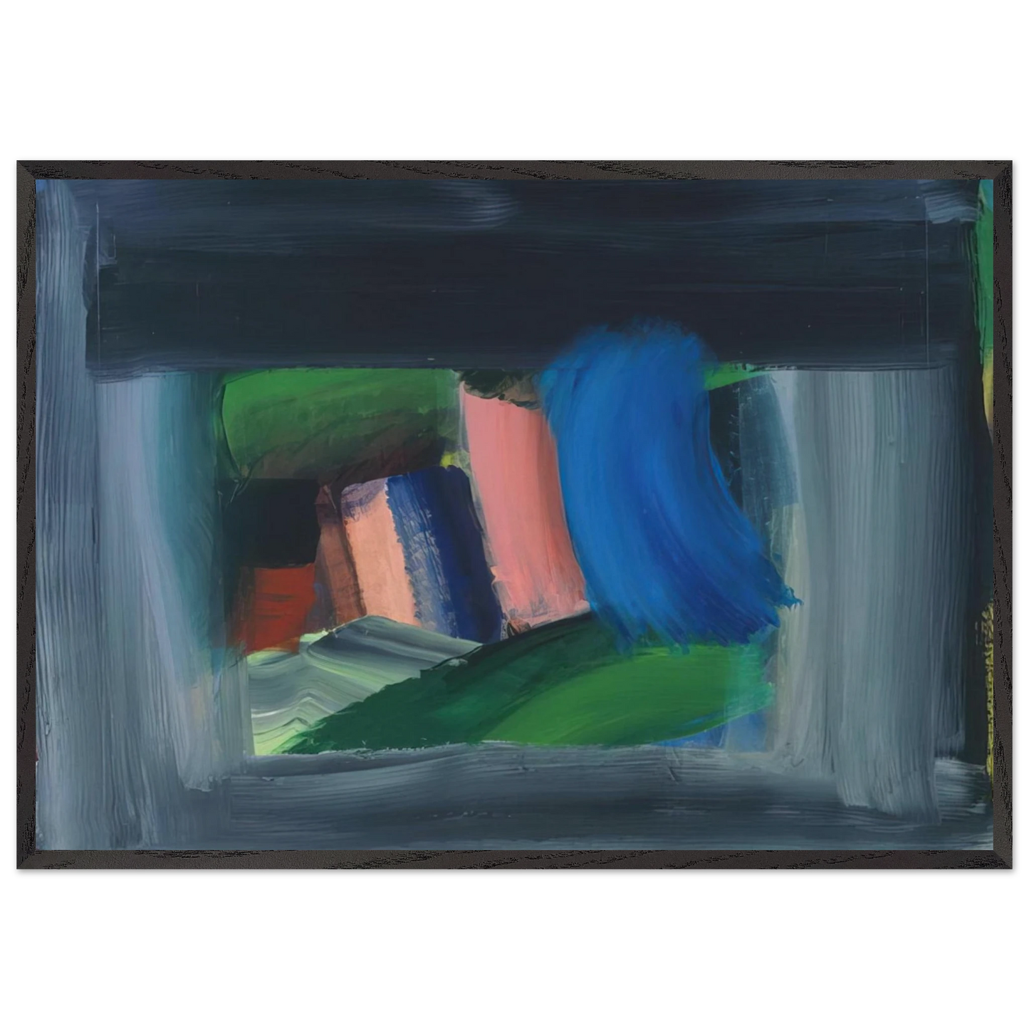 Rain - 1989 - Howard Hodgkin Framed Art Print – Black Wooden Frame - Default Title - -Framed Art Print