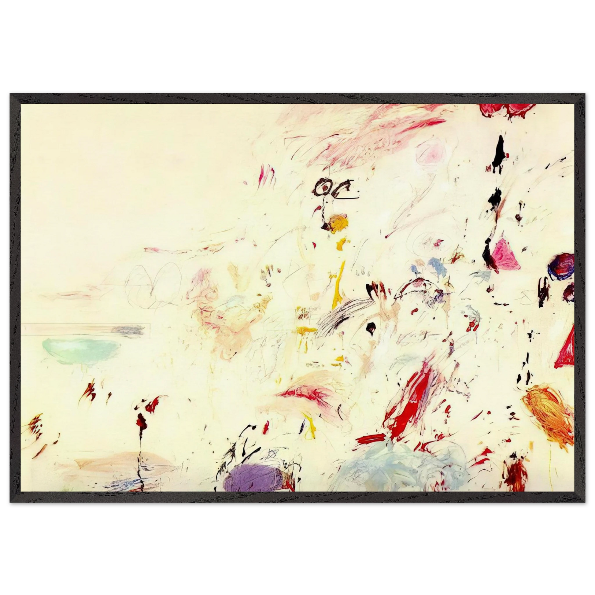 Bay of Naples - Cy Twombly Framed Art Print – Black Wooden Frame - Default Title - -Framed Art Print