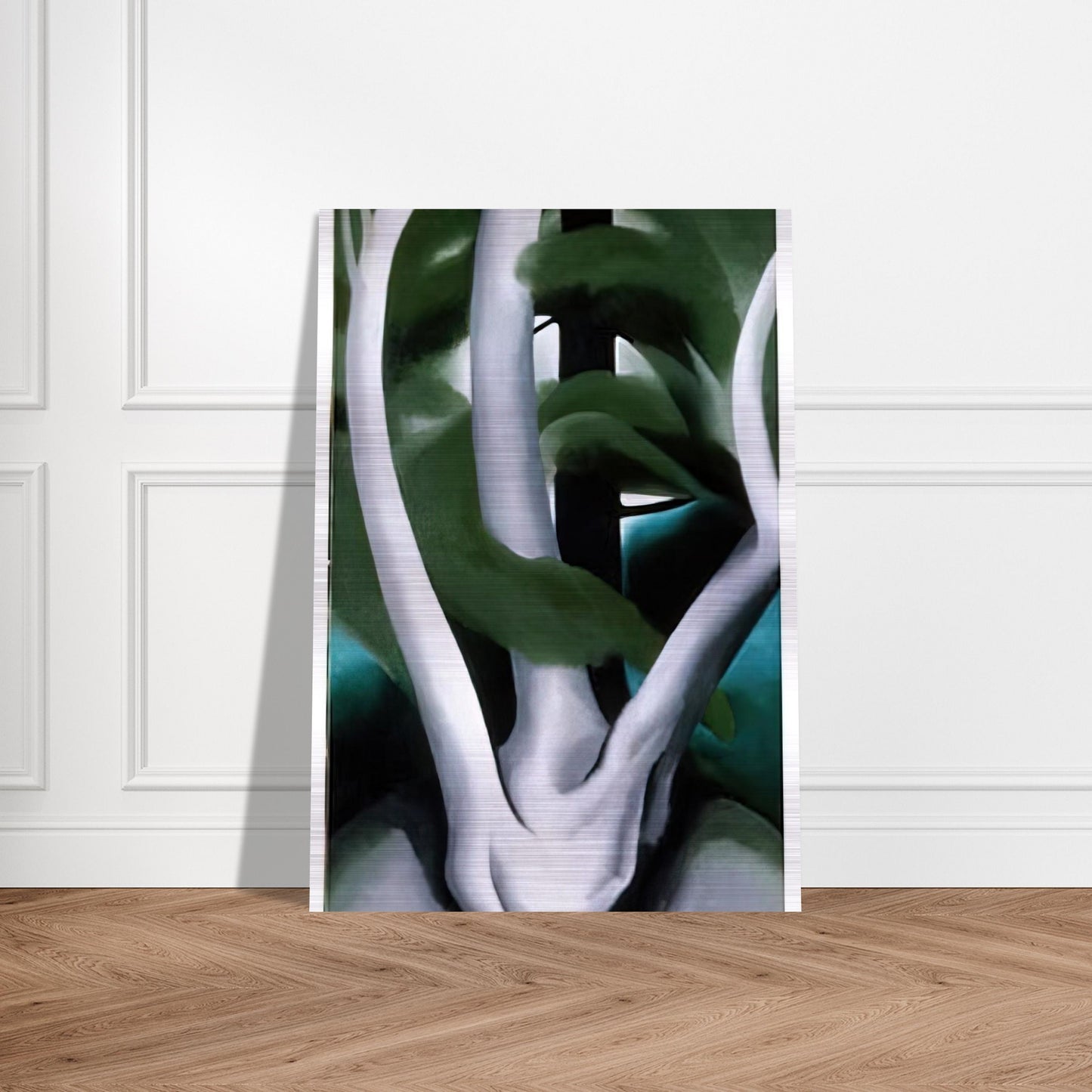 Birch and Pine Tree No. 1 - Georgia O'Keeffe Brushed Aluminum Print - 70x100 cm / 28x40 inches | Georgia O'Keeffe Aluminum Print | Georgia O'Keeffe Prints