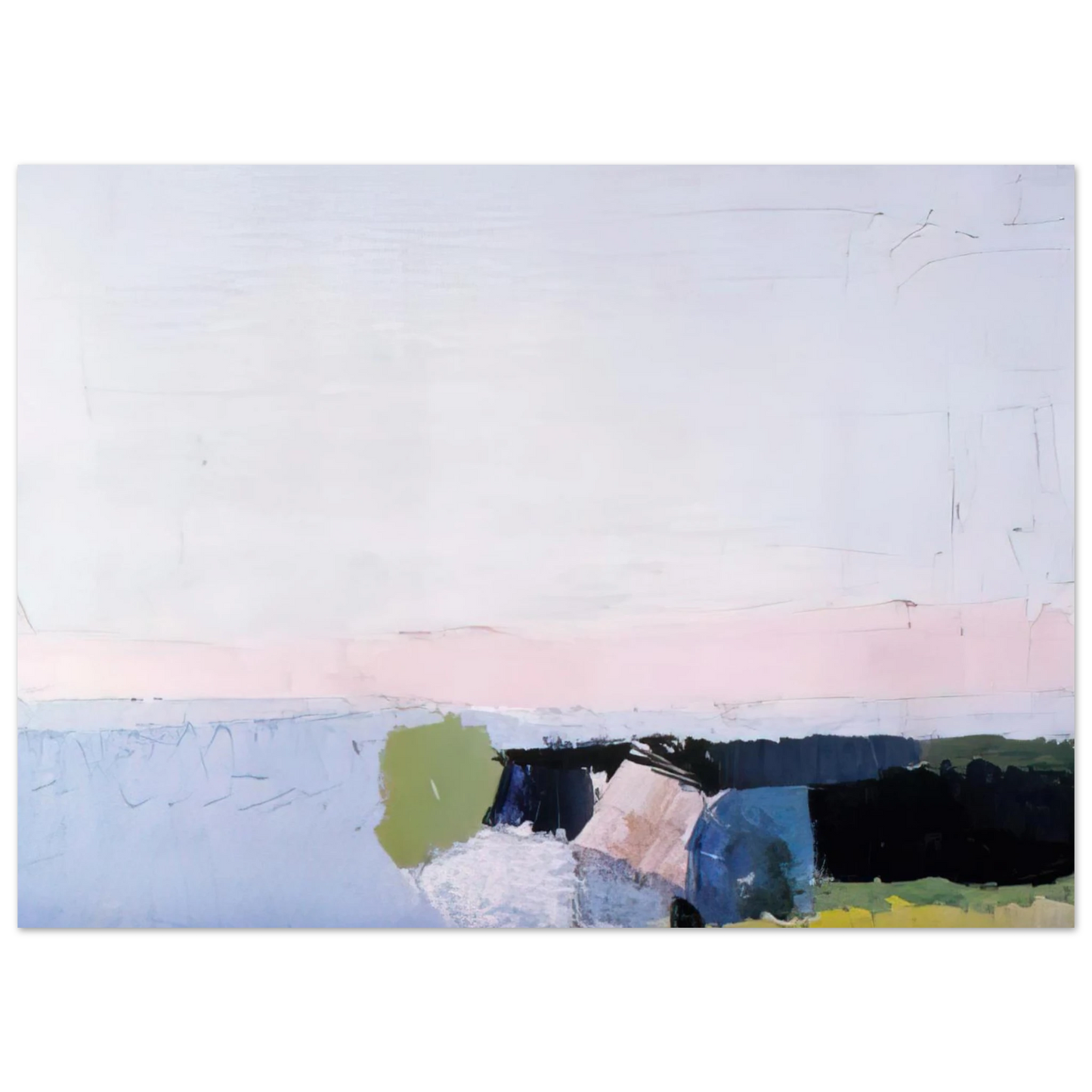 Nicolas de Stael - Bord de Mer - 1952 Fine Art Poster - 75x100 cm / 30x40 inches