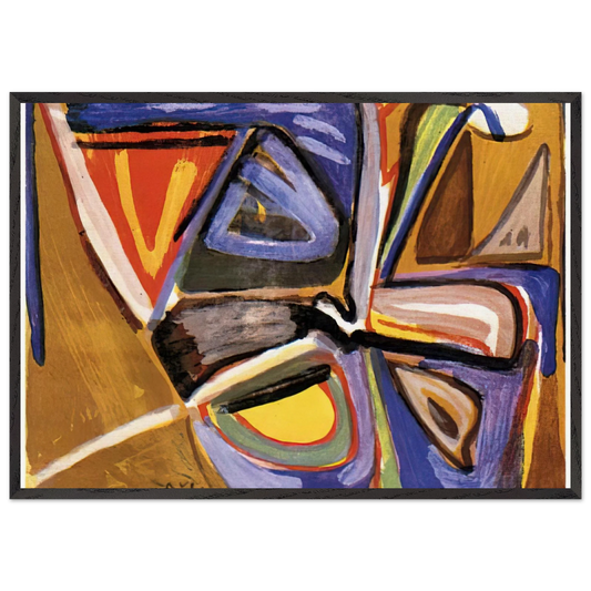 Le bonheur de Matisse - 1981 - Bram van Velde Framed Art Print – Black Wooden Frame - Default Title - -Framed Art Print