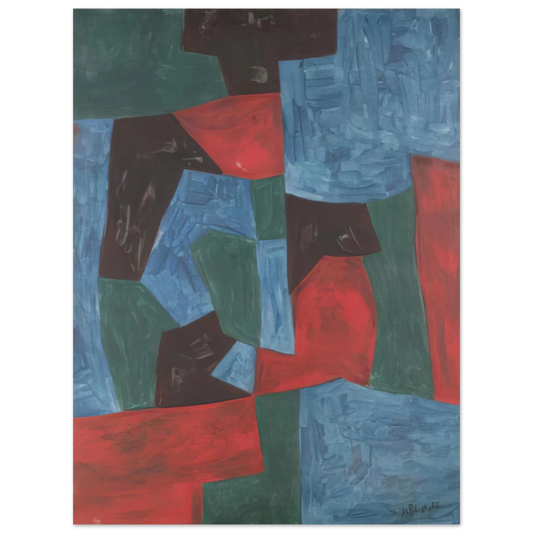 Serge Poliakoff - Composition abstraite - 1958 Fine Art Poster - Default Title