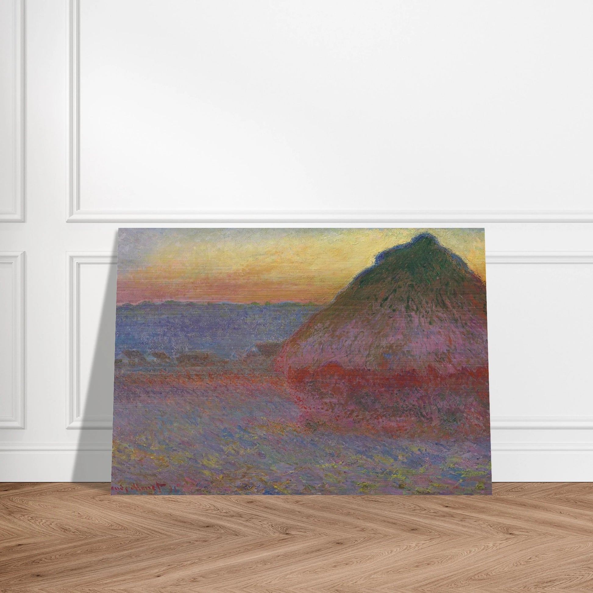 Grainstack in the Sunlight - claude monet Brushed Aluminum Print - 70x100 cm / 28x40 inches | claude monet Aluminum Print | claude monet Prints
