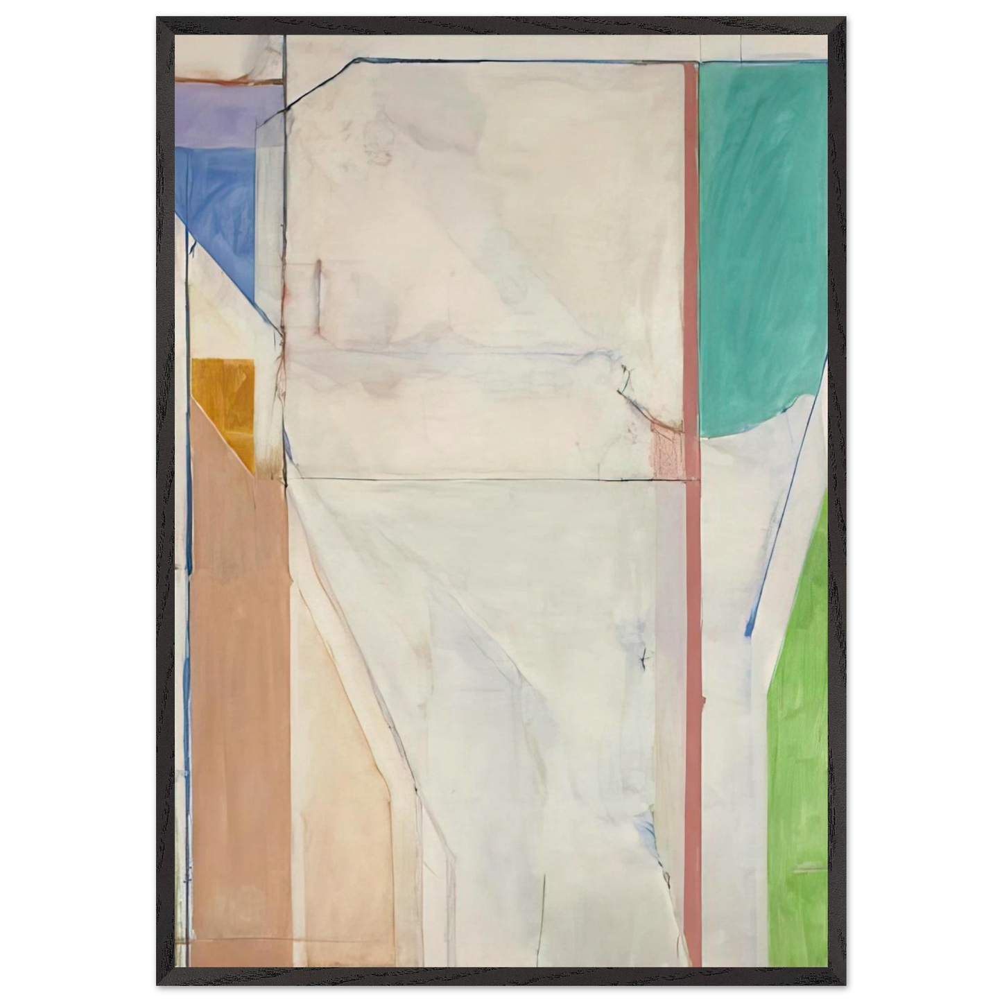Ocean Park 43 - Richard Diebenkorn Framed Art Print – Black Wooden Frame - Default Title - -Framed Art Print
