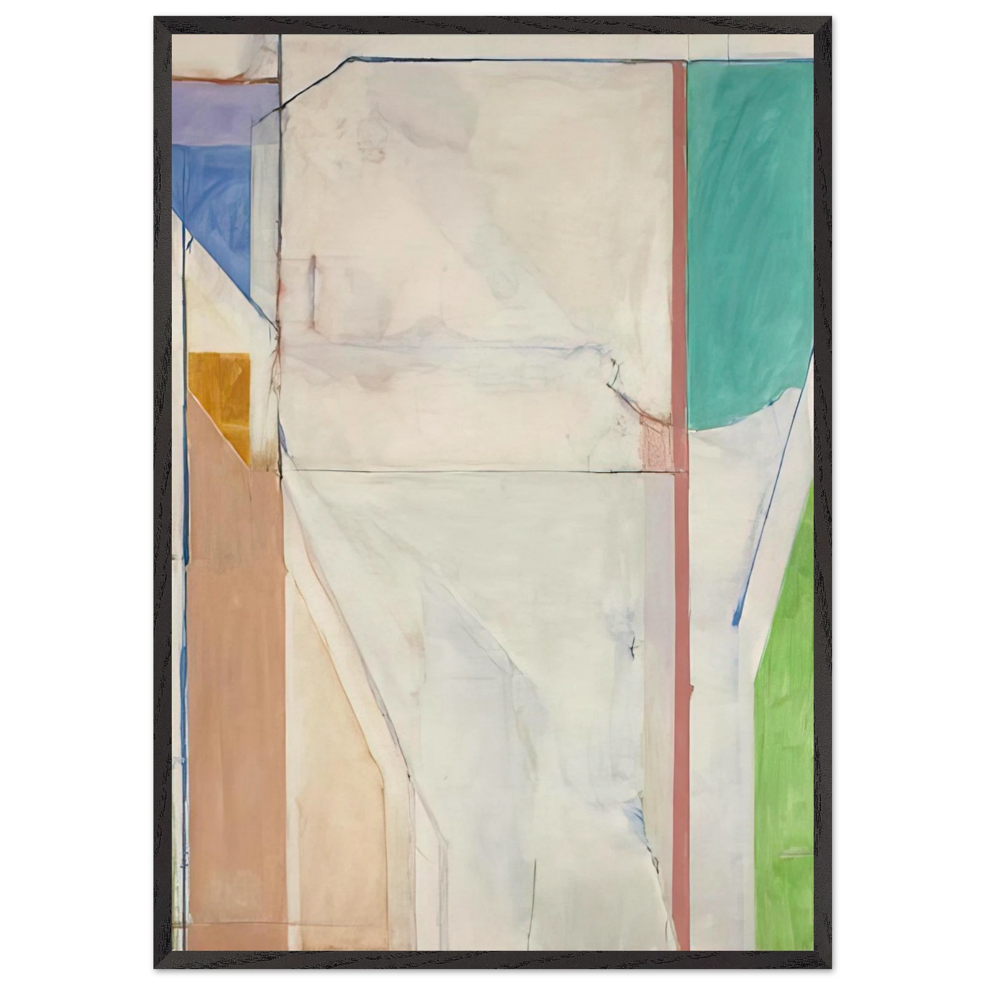 Ocean Park 43 - Richard Diebenkorn Framed Art Print – Black Wooden Frame - Default Title - -Framed Art Print