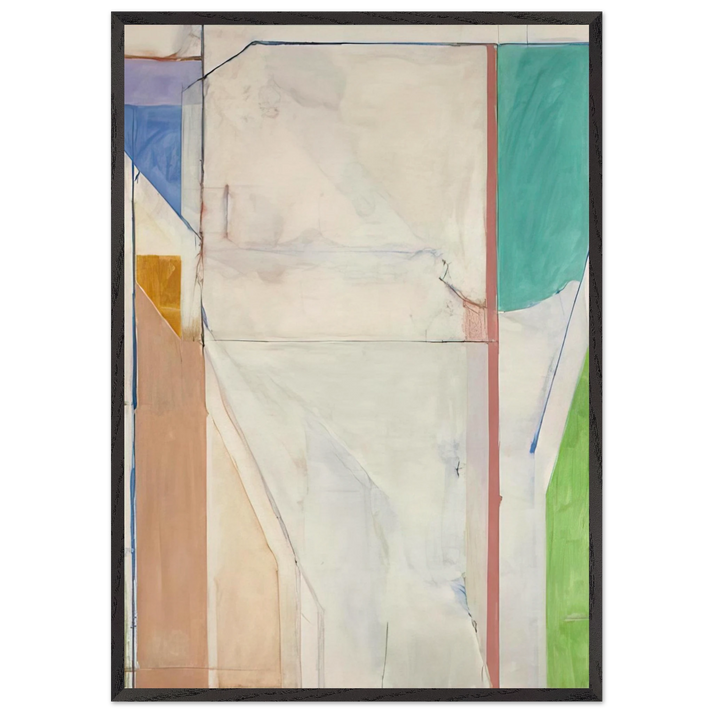 Ocean Park 43 - Richard Diebenkorn 70x100 cm / 28x40 inches Framed Art Print – Black Wooden Frame