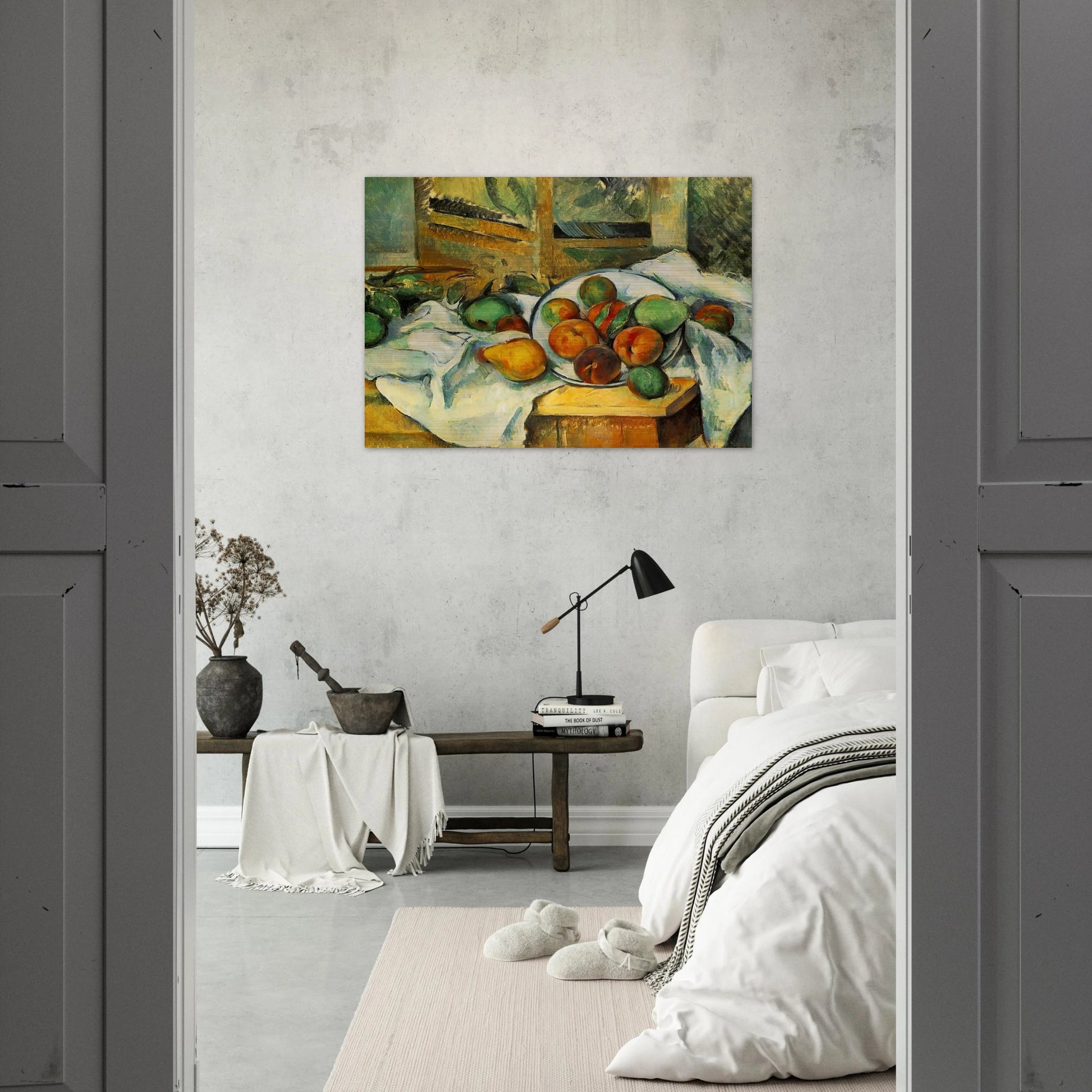 Table, Napkin and Fruit - Paul Cézanne Brushed Aluminum Print - 70x100 cm / 28x40 inches | Paul Cézanne Aluminum Print | Paul Cézanne Prints