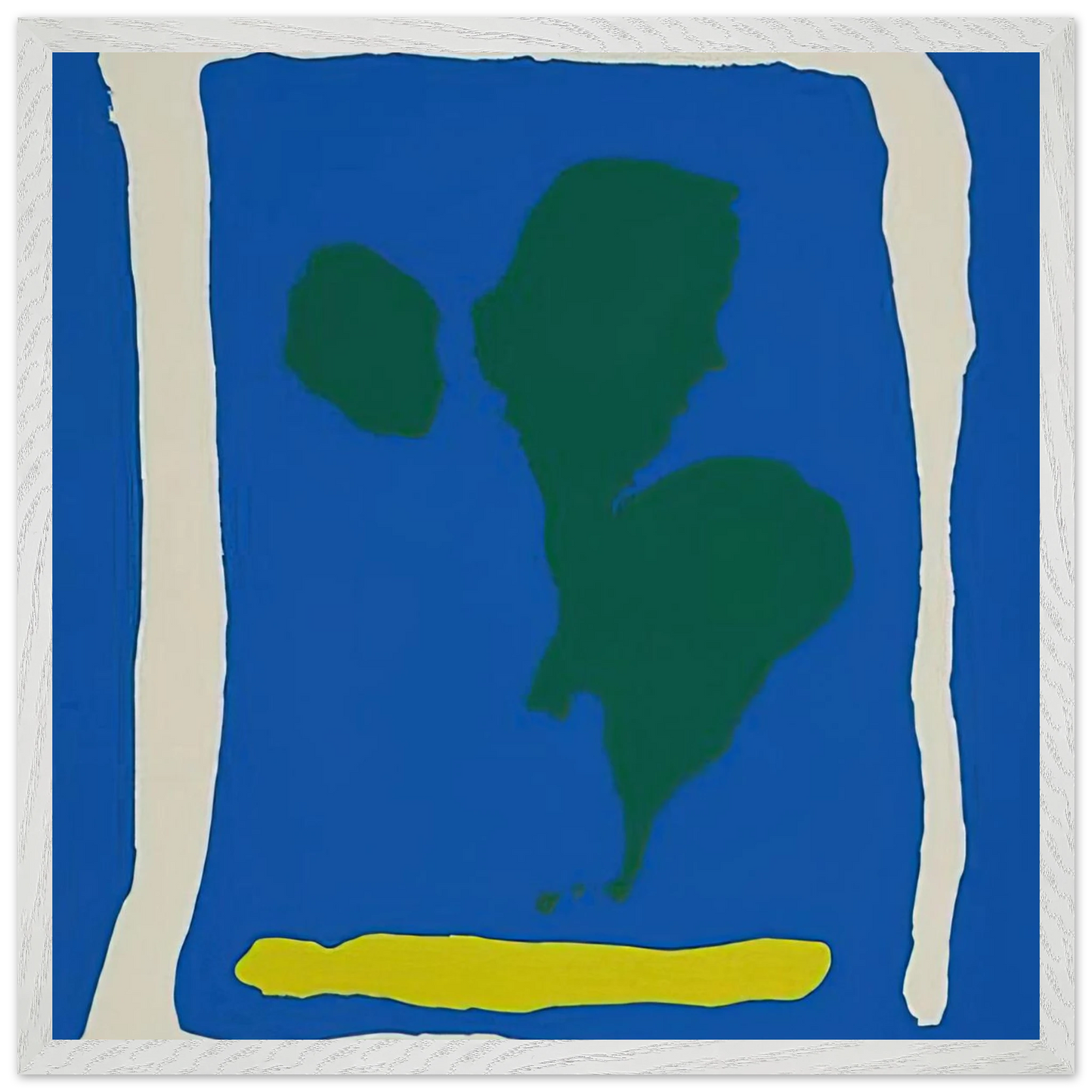 Helen Frankenthaler - Air Frame - 1965 Wall art - 27x35 cm / 11x14 inches - Premium Wooden Framed Poster With Fine Art Paper - White frame