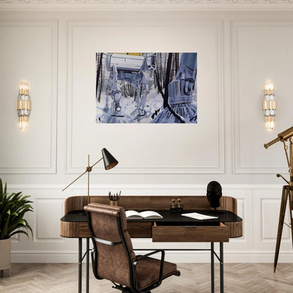 Syd Mead - Syd Mead Brushed Aluminum Print - 70x100 cm / 28x40 inches | Syd Mead Aluminum Print | Syd Mead Prints