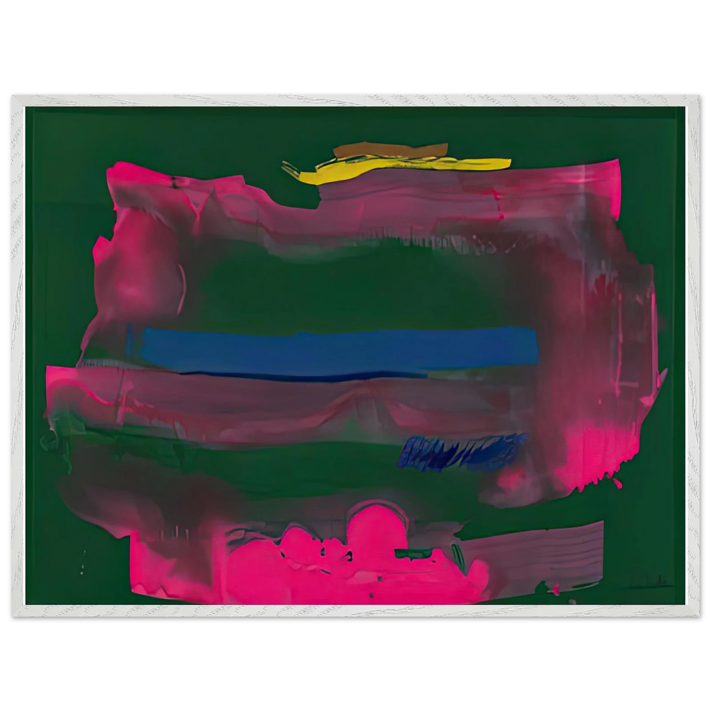 Helen Frankenthaler - Reef, 1991- Wall Art - 21x29.7 cm / 8x12" - Premium Wooden Framed Poster With Fine Art Paper - White frame