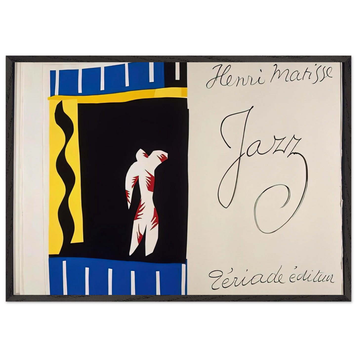 JAZZ BOOK 1947 - Henri Matisse 70x100 cm / 28x40 inches Framed Art Print – Black Wooden Frame