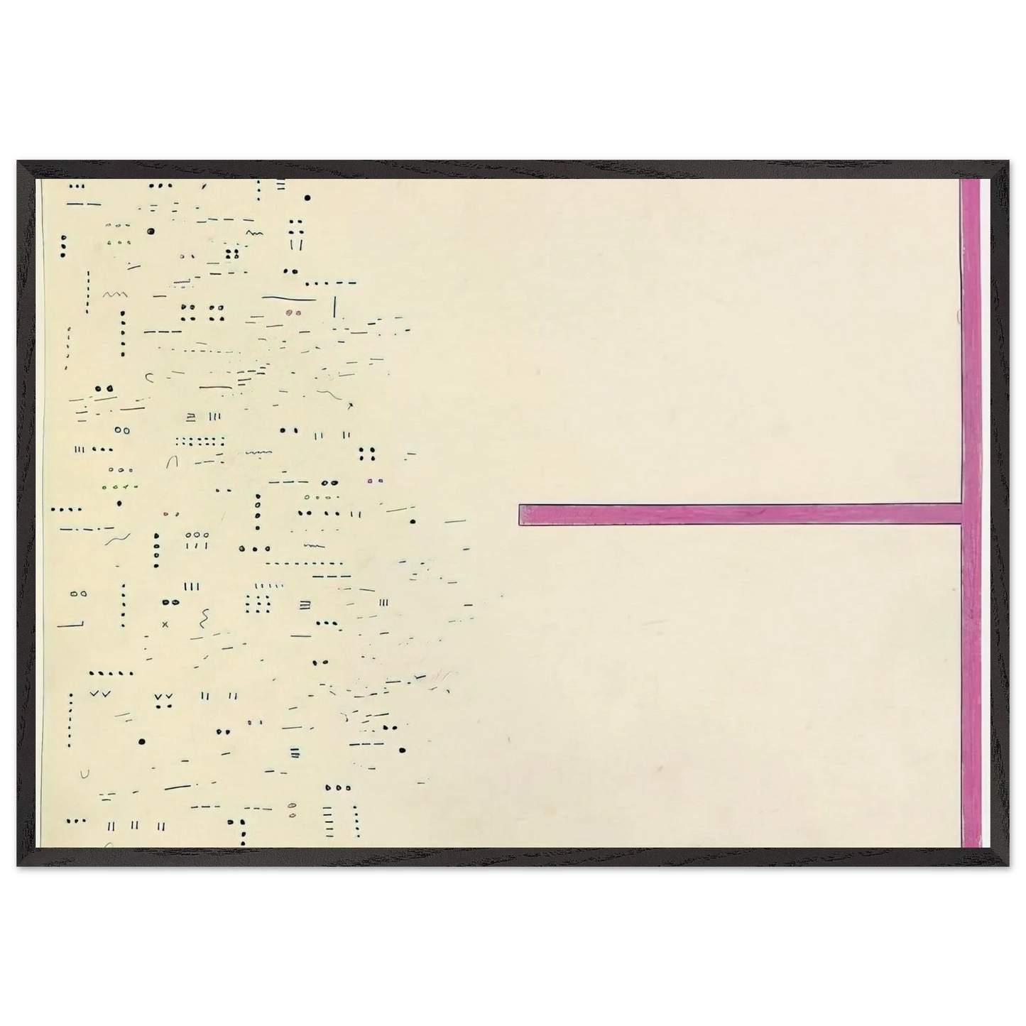 Untitled - 1976 N3 - Gene Davis Framed Art Print – Black Wooden Frame - Default Title - -Framed Art Print