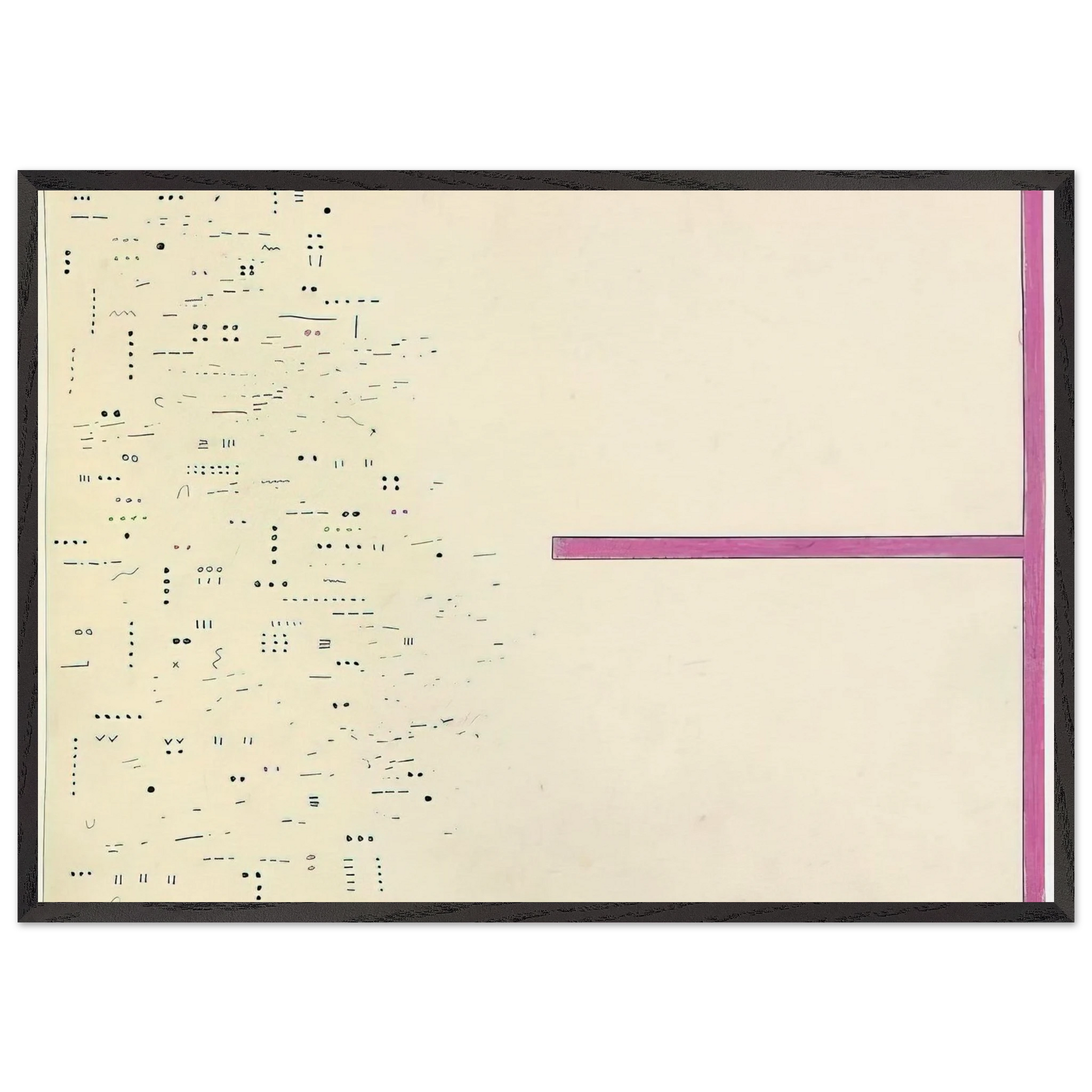 Untitled - 1976 N3 - Gene Davis Framed Art Print – Black Wooden Frame - Default Title - -Framed Art Print