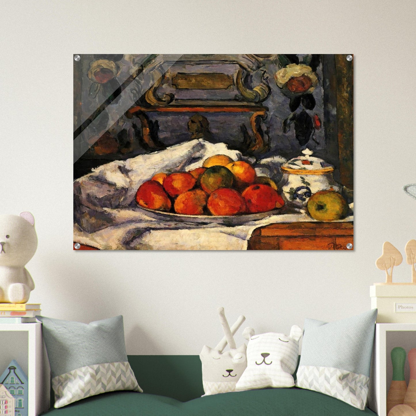Dish of Apples - Paul Cézanne Acrylic Print - 70x100 cm / 28x40″ inches