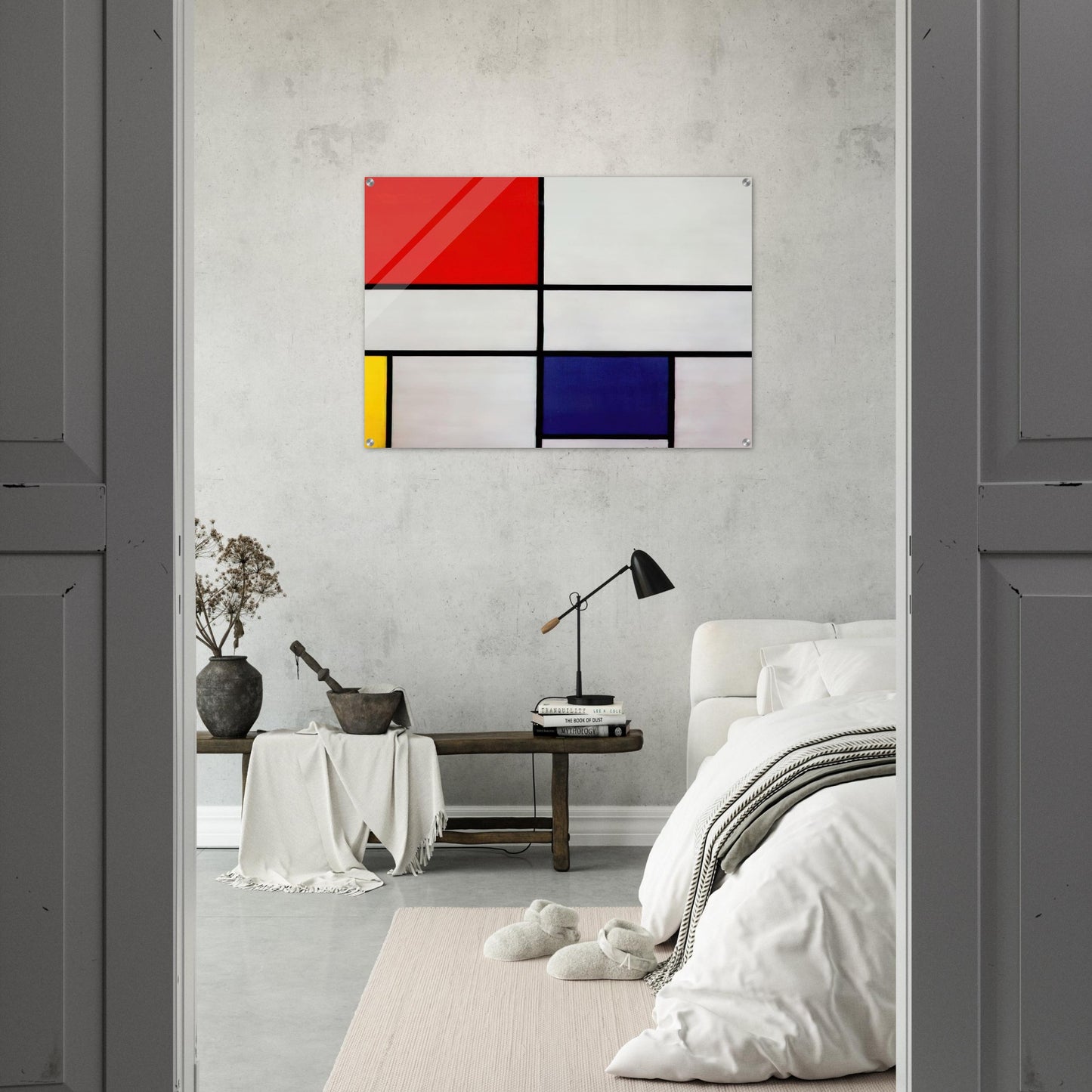 Composition C No.III with Red, Yellow and Blue - Piet Mondrian Acrylic Print - 70x100 cm / 28x40″ inches