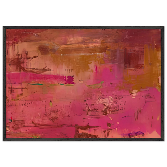 Dream Walk Red 1978- - Helen Frankenthaler Framed Art Print – Black Wooden Frame - Default Title - -Framed Art Print