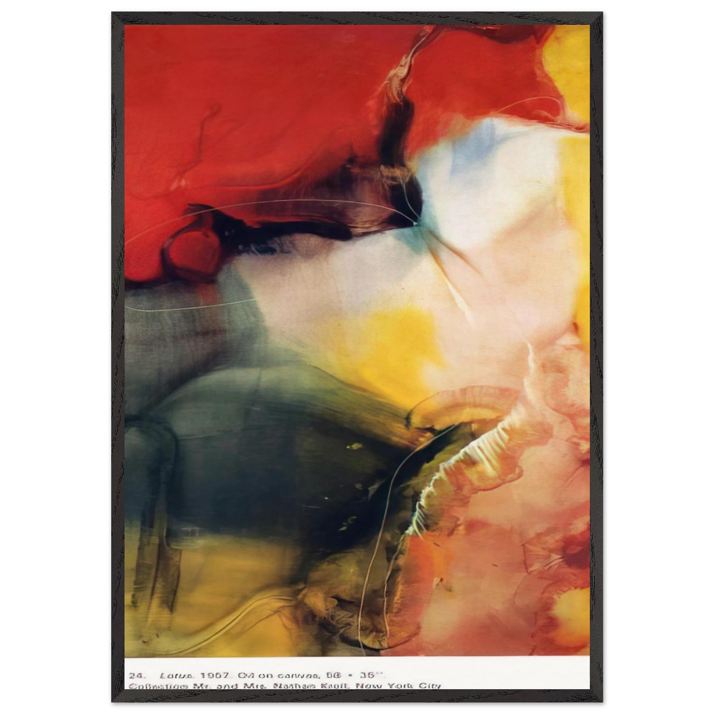 Lotus - Paul Jenkins Framed Art Print – Black Wooden Frame - Default Title - -Framed Art Print